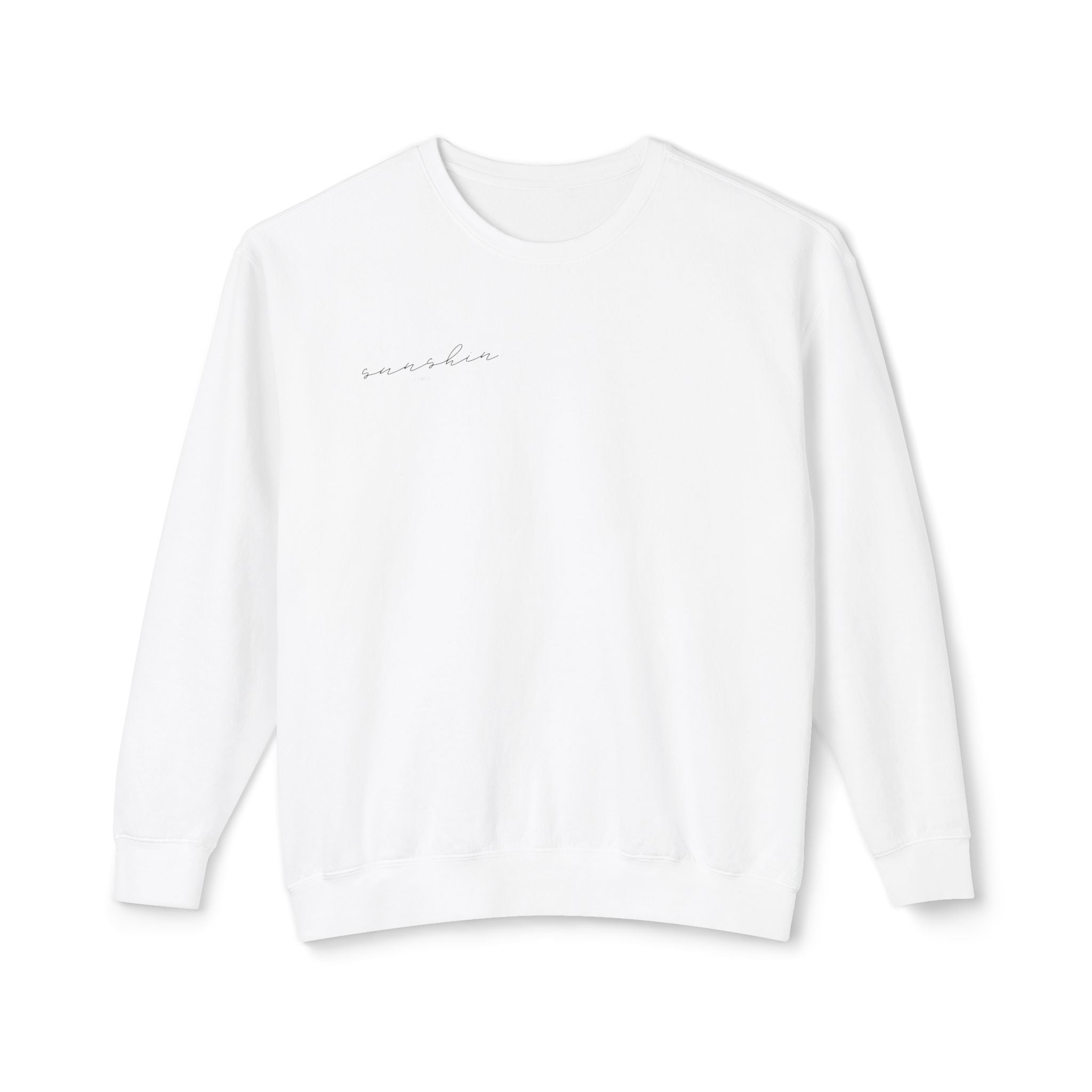 Sunshin Palm Crewneck Sweatshirt — Minimal Tropical Graphic Pullover